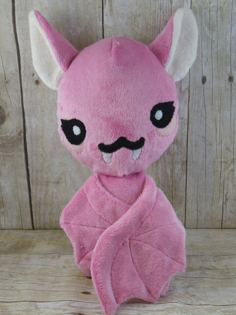 pink bat stuffed animal