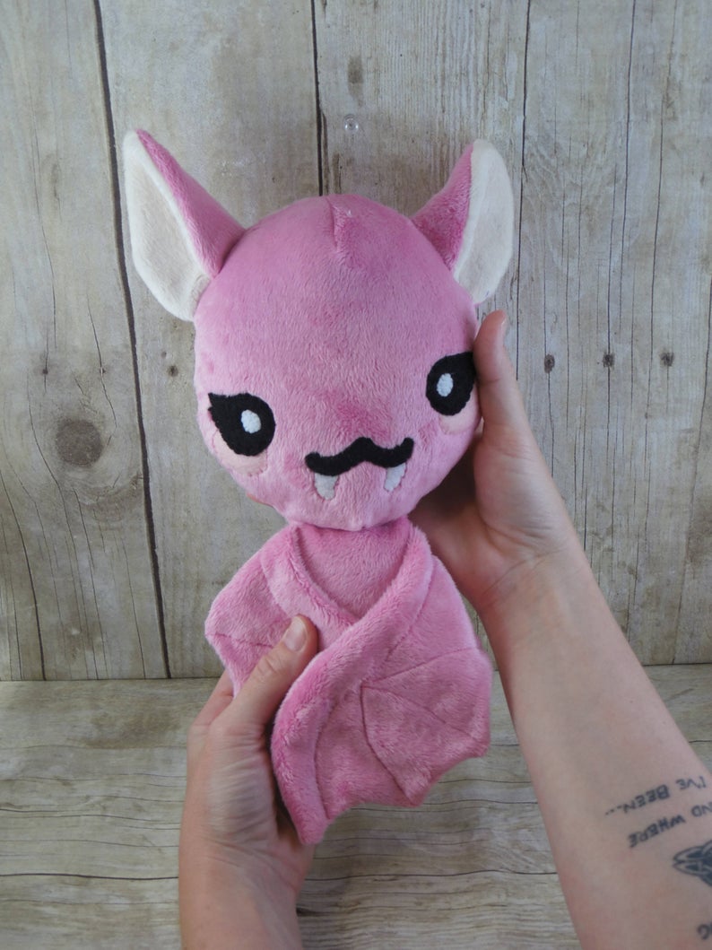 pink bat stuffed animal